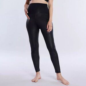 Essential Pleather Leggings (Black) NWT - Size: L - Motherhood Maternity